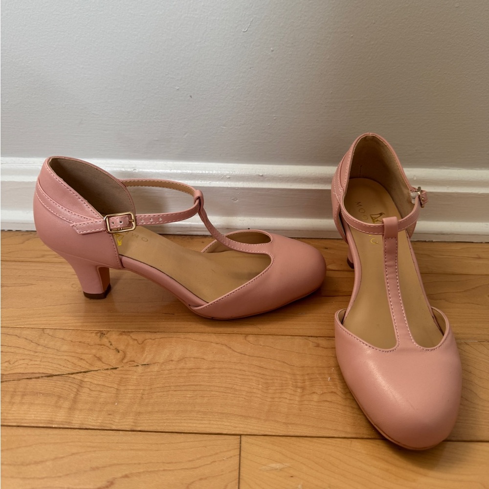 Pink Size 6 Mary Jane T-Strap Round Toe Heels - Picture 4 of 10